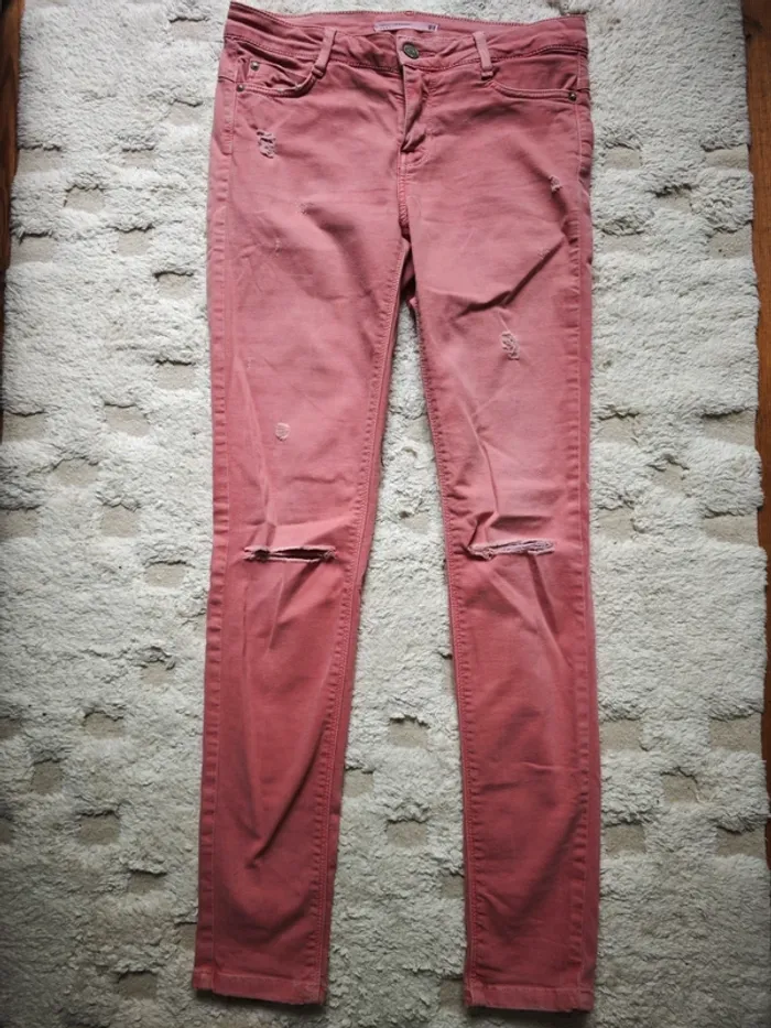 Jean slim rose Zara 36