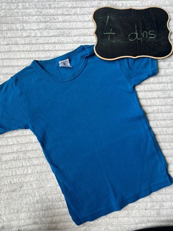 Teeshirt bleu petit bateau 4 ans