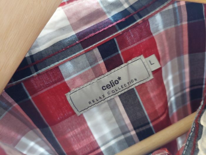 Chemise à carreaux manches longue L - photo numéro 3