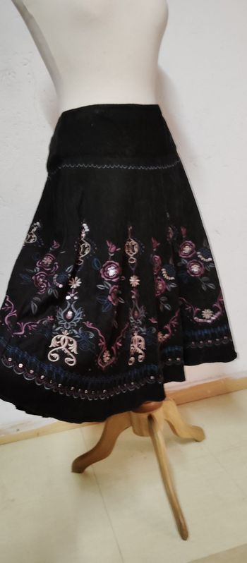 Jupe velours brodée Kookaï vintage 