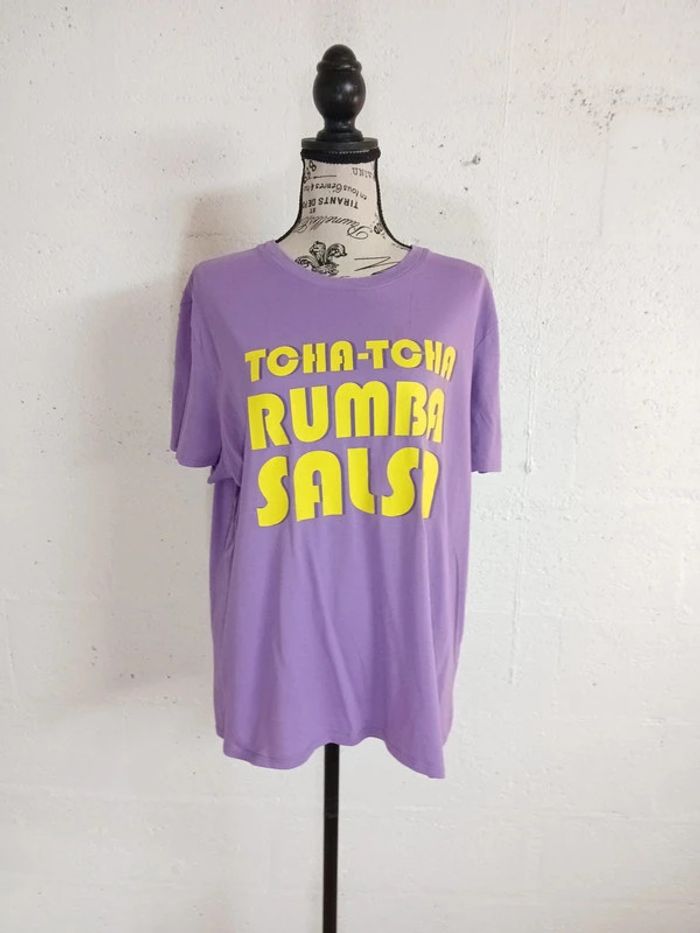 👕 T-shirt violet Tcha-Tcha Rumba Salsa – KIABI – Taille XL – Très bon état - photo numéro 2