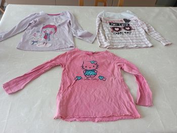 Lot 3 tee shirt manches longues marques diverses 3/4 ans