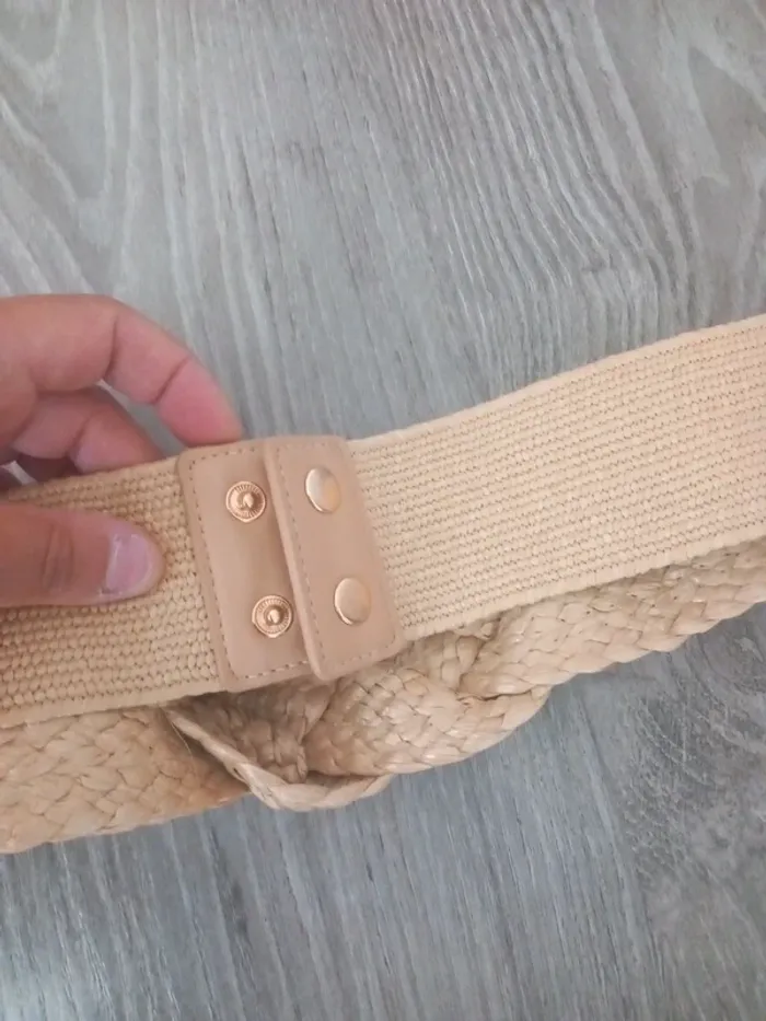 Ceinture tressée fermeture a pression 90cm de tour de taille - photo numéro 3