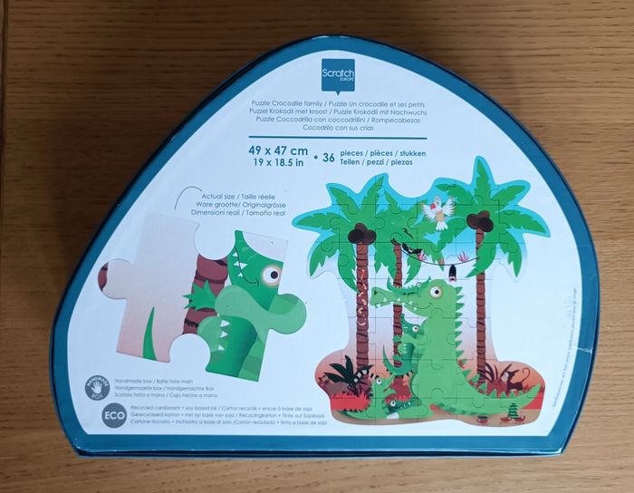 Puzzle contour Scratch "Maman crocodile et ses bébés" 3 ans + - photo numéro 3