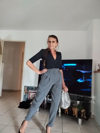Pantalon pince XS/S Bershka