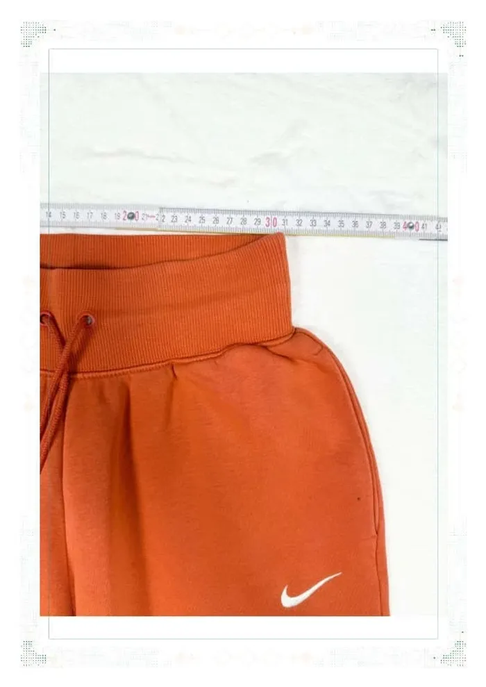 Nike pantalon taille haute coupe large orange femme taille XS coton - photo numéro 8