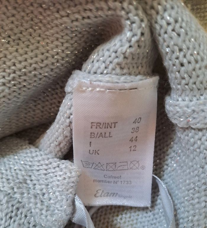 Gilet cache-coeur gris métallisé, etam, taille L (40) - photo numéro 4