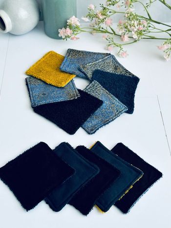 Lingettes lot de 12 lavable et réutilisable