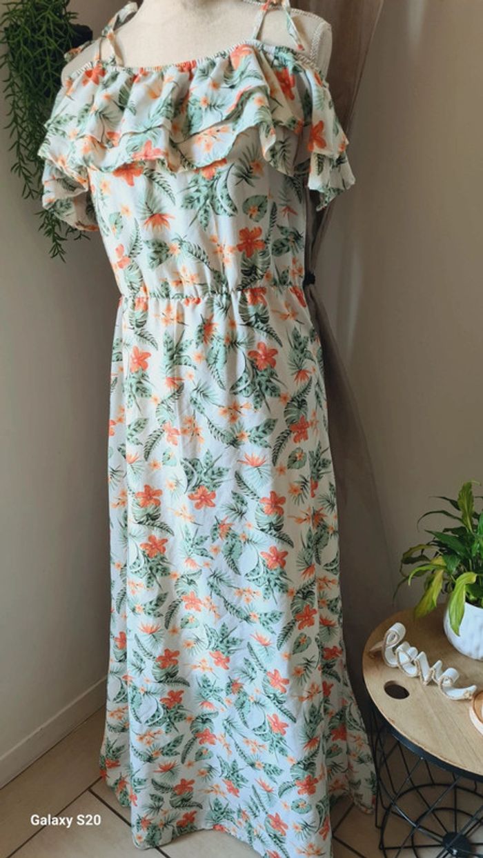 Robe longue fleurie- taille L / jennyfer - photo numéro 2