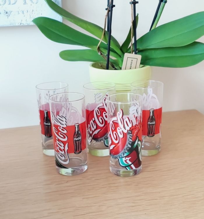 🌿 Lot de 5 verres de la marque Coca 🌿