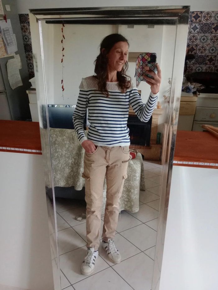 Pantalon femme 42 caramel marron c68