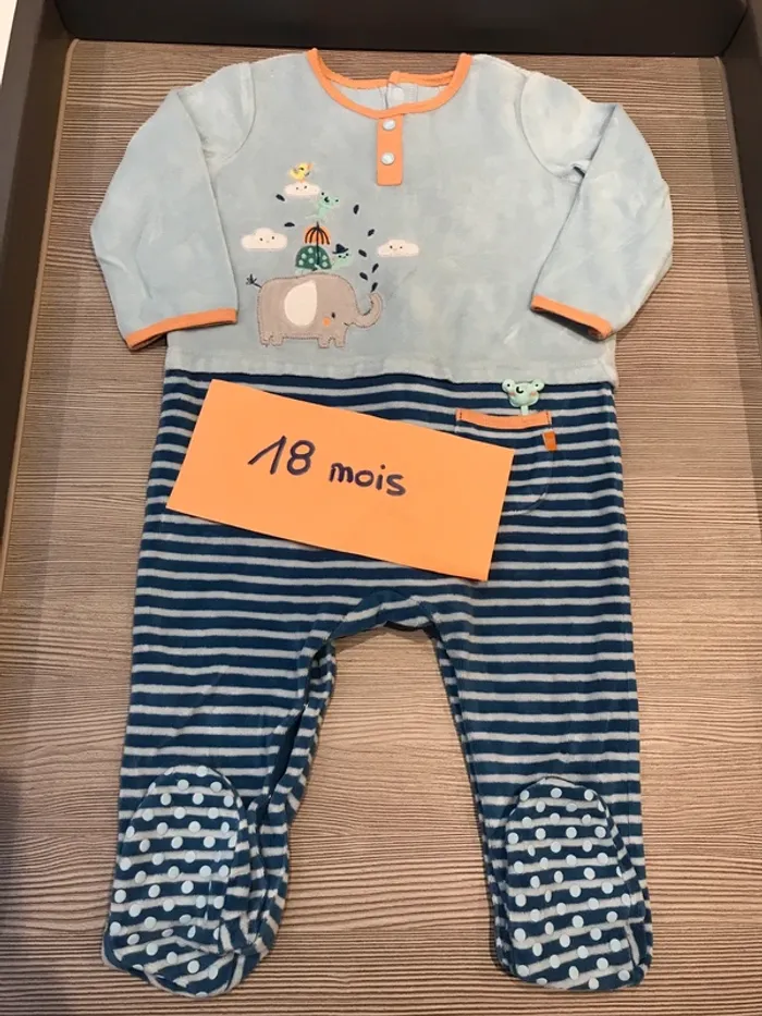 Pyjama bleu ciel Sergent Major 18 mois 🦊