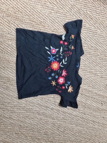 Tee shirt court brodé xs