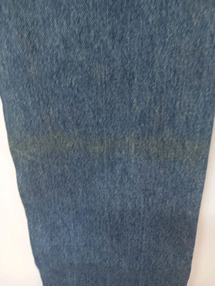 Jeans taille haute Lee vintage bleu foncé en coton - photo numéro 7