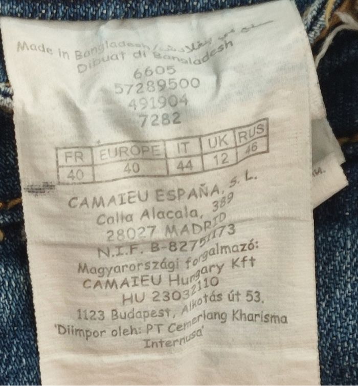 Short en jean Bleu Camaïeu - Taille 40 - photo numéro 7