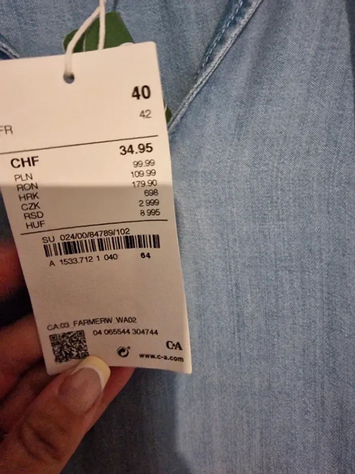 Robe jean Taille 42 Marque C&A - photo numéro 2