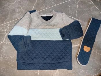 Pull tricolore sweat écharpe bebe garçon 12/18 mois shein