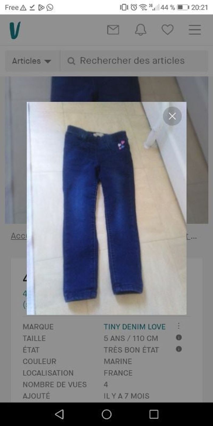 Pantalon 5 ans fille
