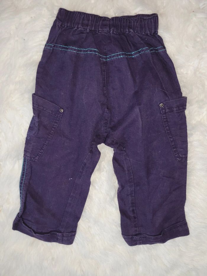 Pantalon toile violet - photo numéro 3