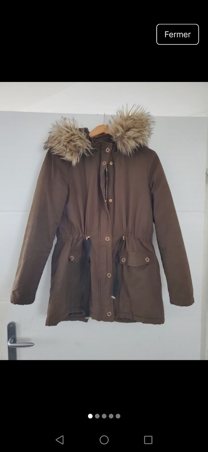Manteau chaud kaki - photo numéro 2
