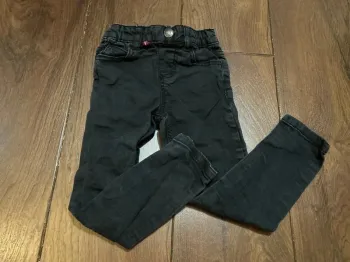 jean garcon gris anthracite foncé à taille élastiquée sans fermeture sergent major 3 ans
