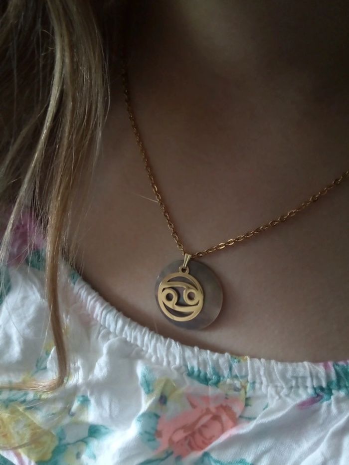 Collier signe astrologique cancer - photo numéro 2