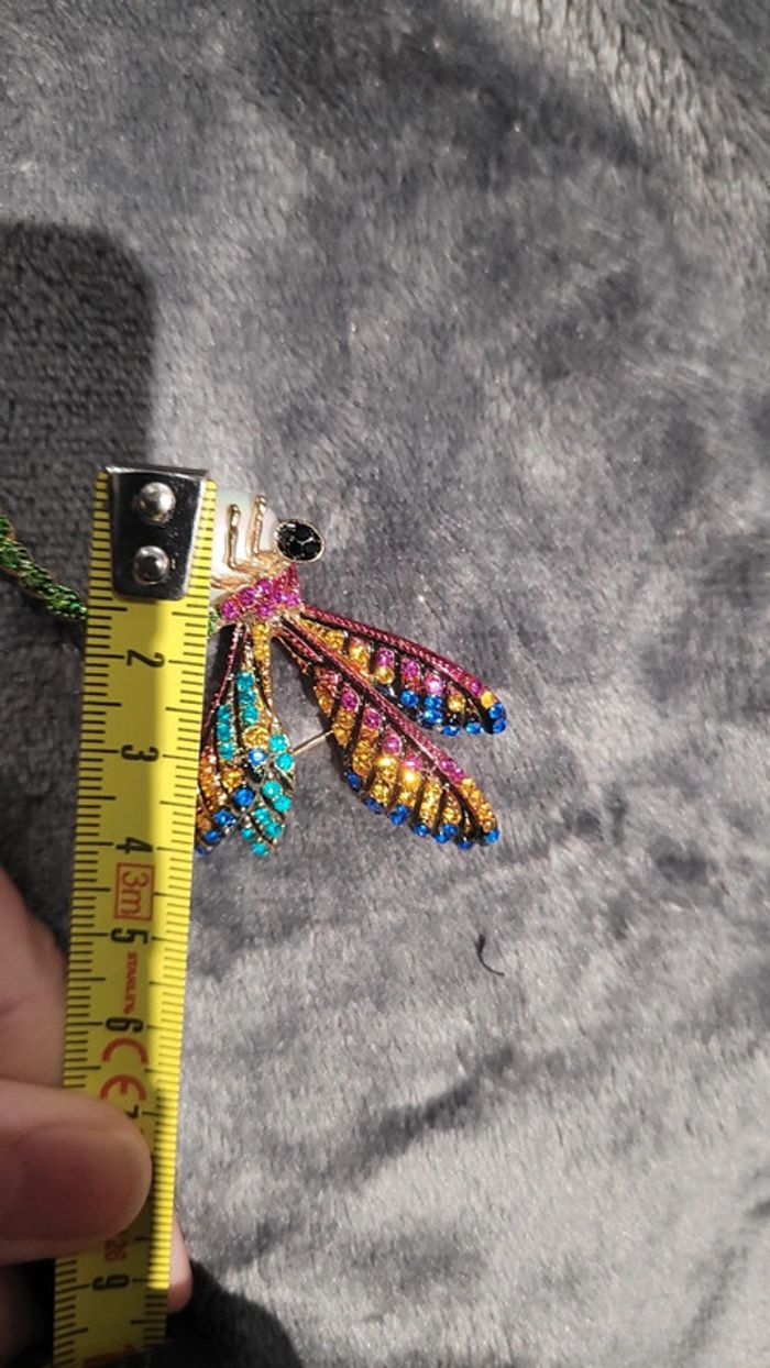 Broche libellule diamants perle nacrée - photo numéro 9