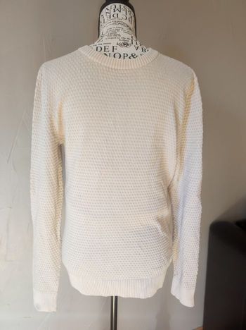 Pull couleur crème maille torsadée Jack&Jones taille M