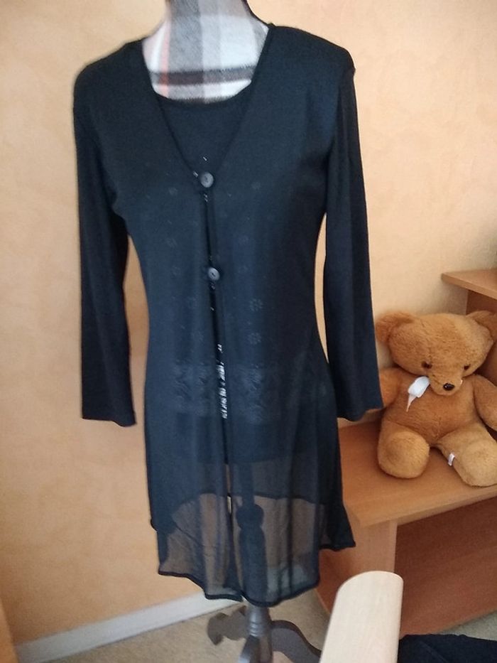 T-shirt manches longues avec liquette voile