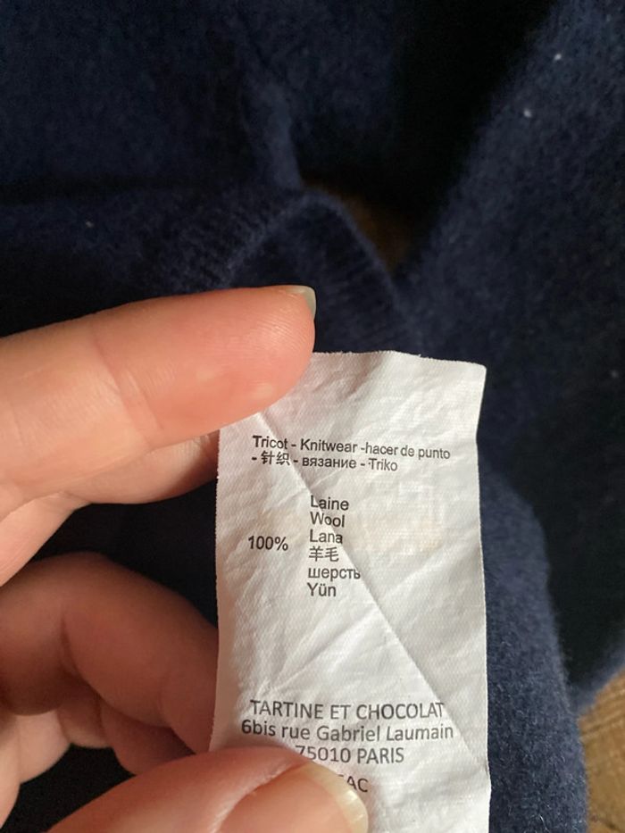 Pull en laine tartine et chocolat - photo numéro 5