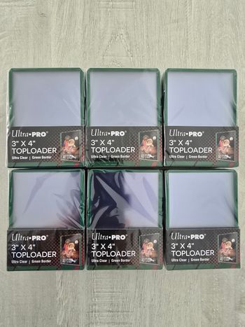 Lot de 6 paquets de 25 Toploaders Vert Ultra Pro