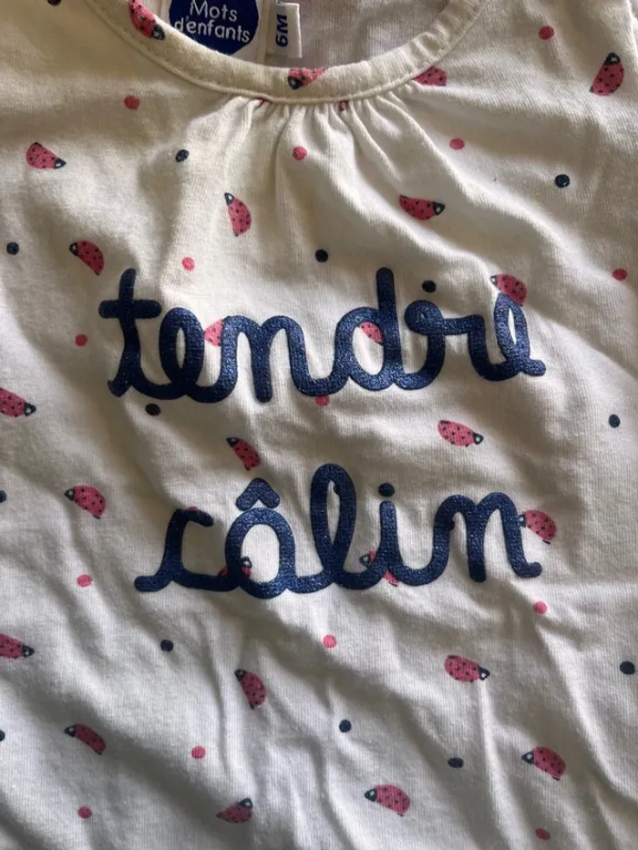 Tee shirt « Tendre câlin » 6 mois - photo numéro 4