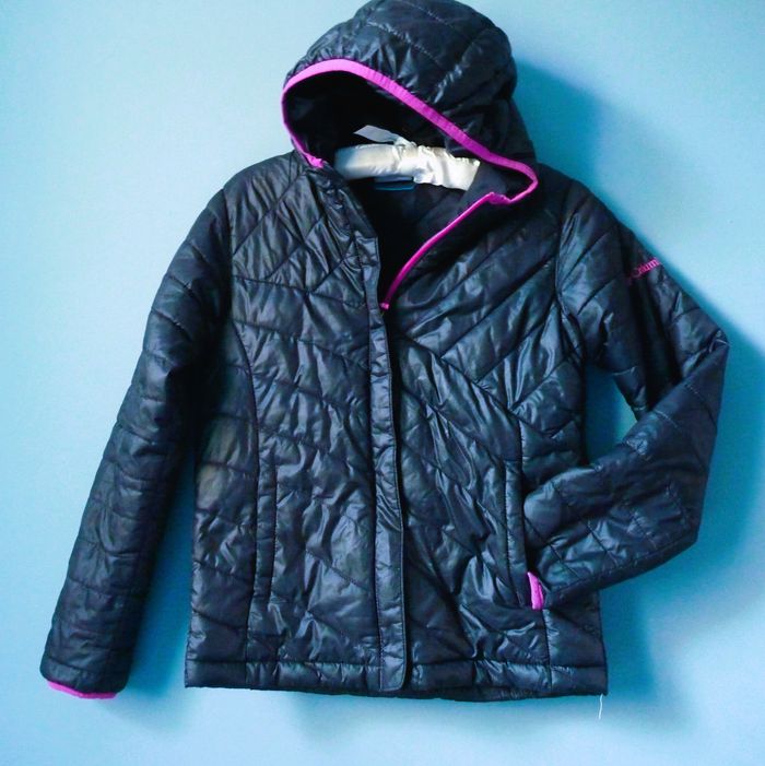 Doudoune Fille columbia 10 ans sport montagne noir rose TBE