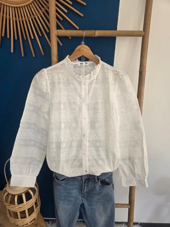 Blouse brodee blanche taille M/L