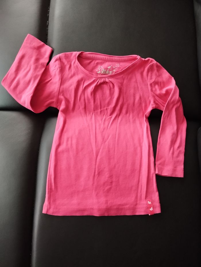 * T-shirt rose manches longues T3A nky - photo numéro 1