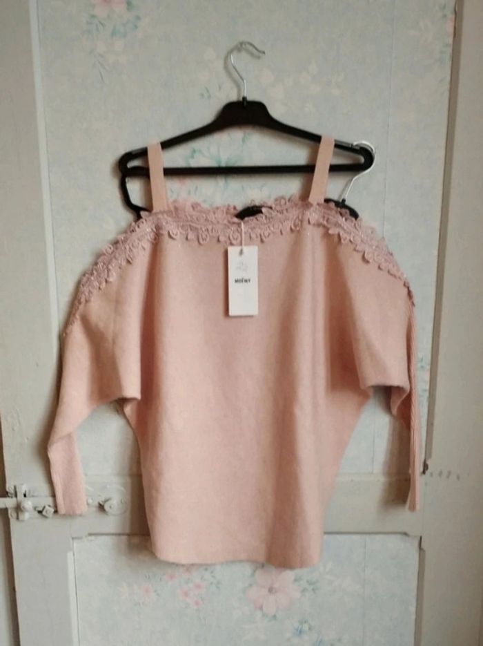 Haut taille unique rose
