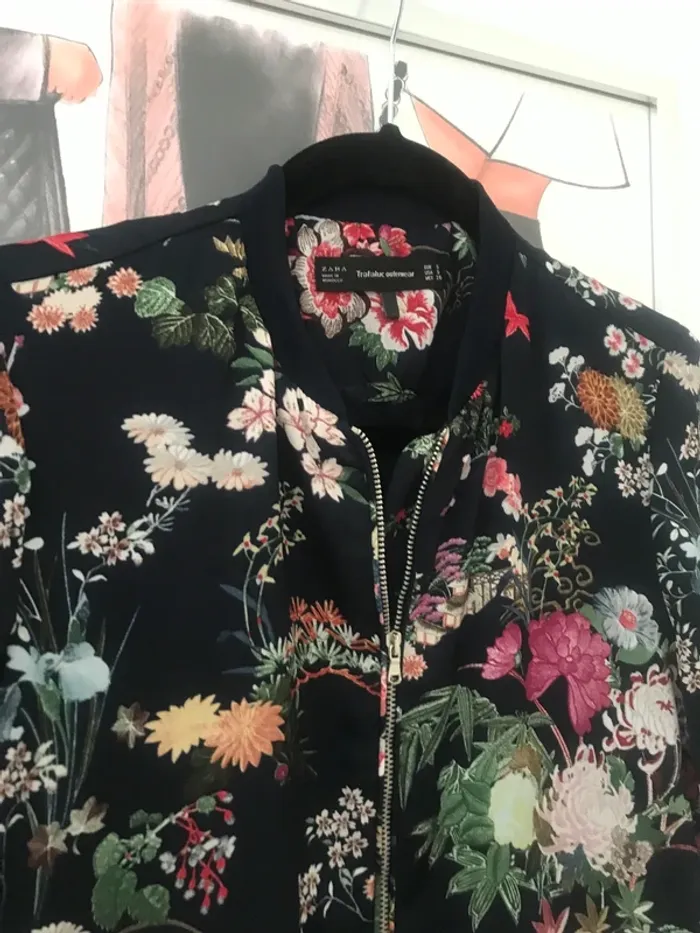 Blouson bombers satiné Zara S - photo numéro 4