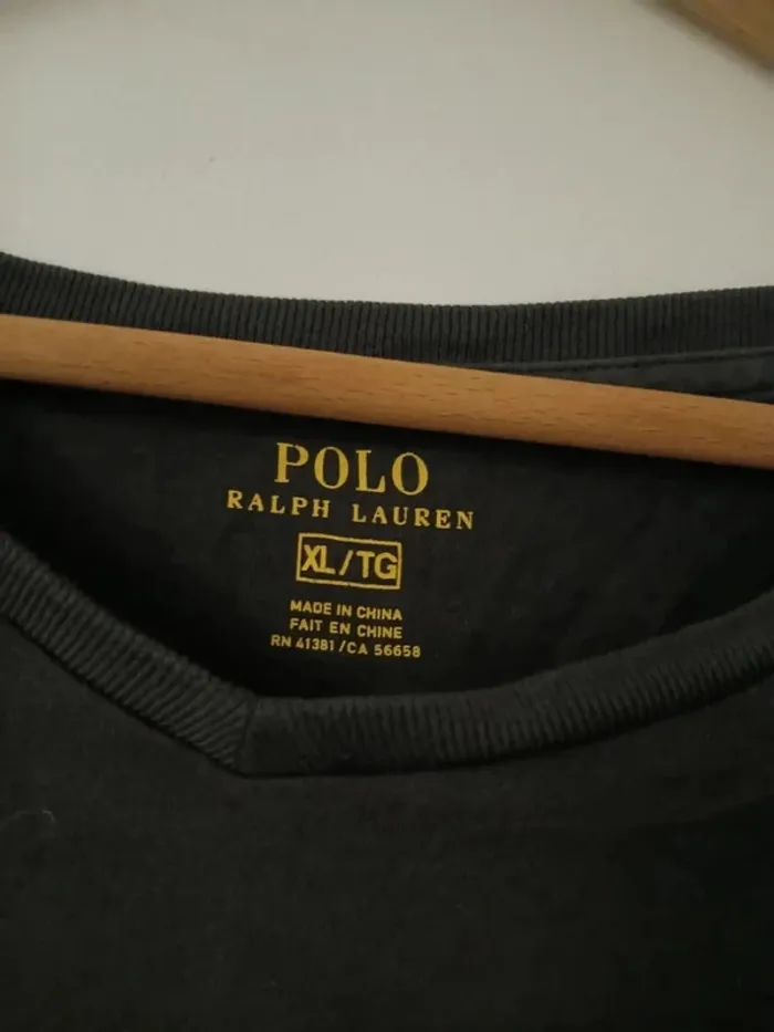 Polo Ralph Lauren gris foncé noir XL - photo numéro 3