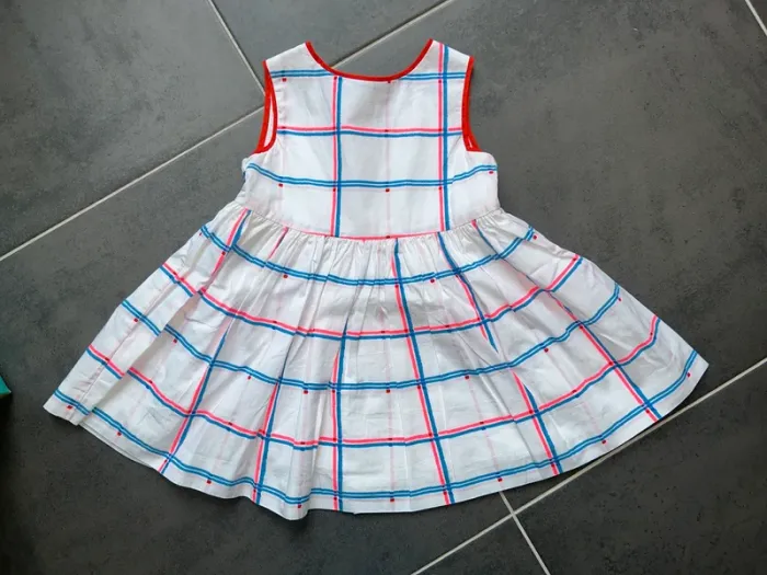 Robe sans manches carreaux bébé fille jacadi