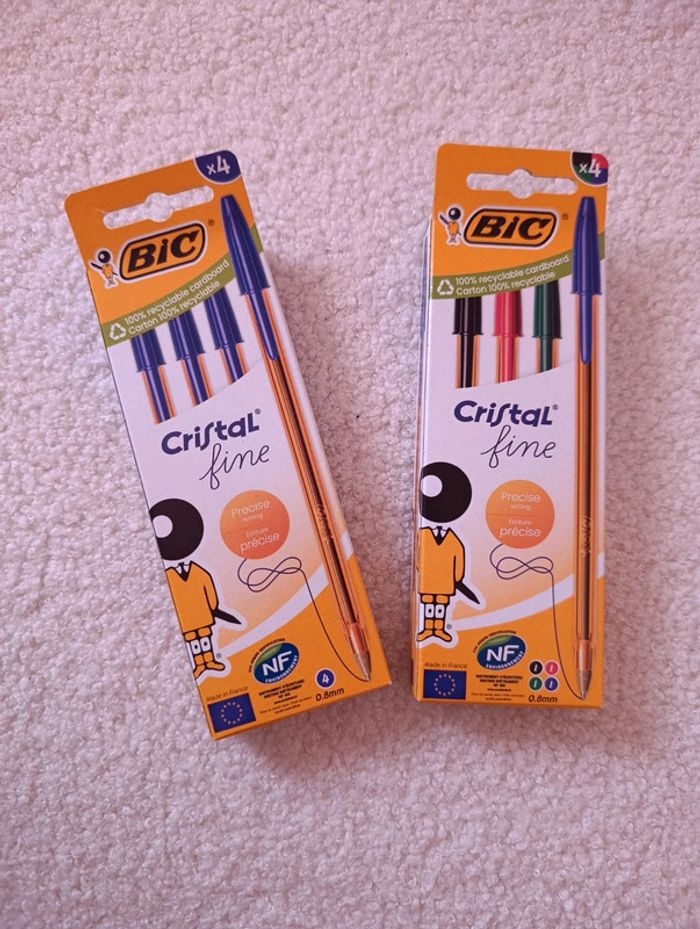 Lot de stylo Bic Cristal pointe fine