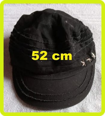 Casquette noire Taille 52 cm
