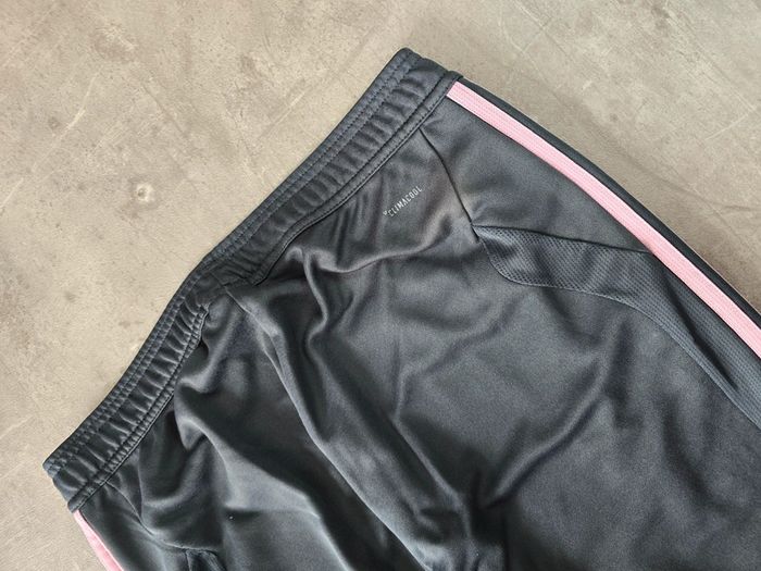 Pantalon jogging Adidas trackpant climacool gris anthracite bande rose taille M - photo numéro 11