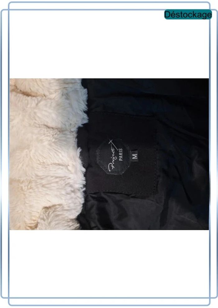 Blouson fourrure à capuche projet X - homme - noir et blanc - taille M (161) - photo numéro 14