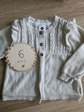 Gilet maille fine doré paillettes 