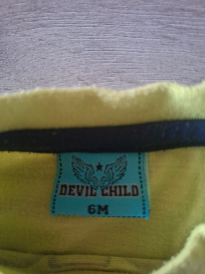 🌷N°25🌷Tee-shirt Longues Manches - Devil Child - 6 Mois🌷 - photo numéro 4