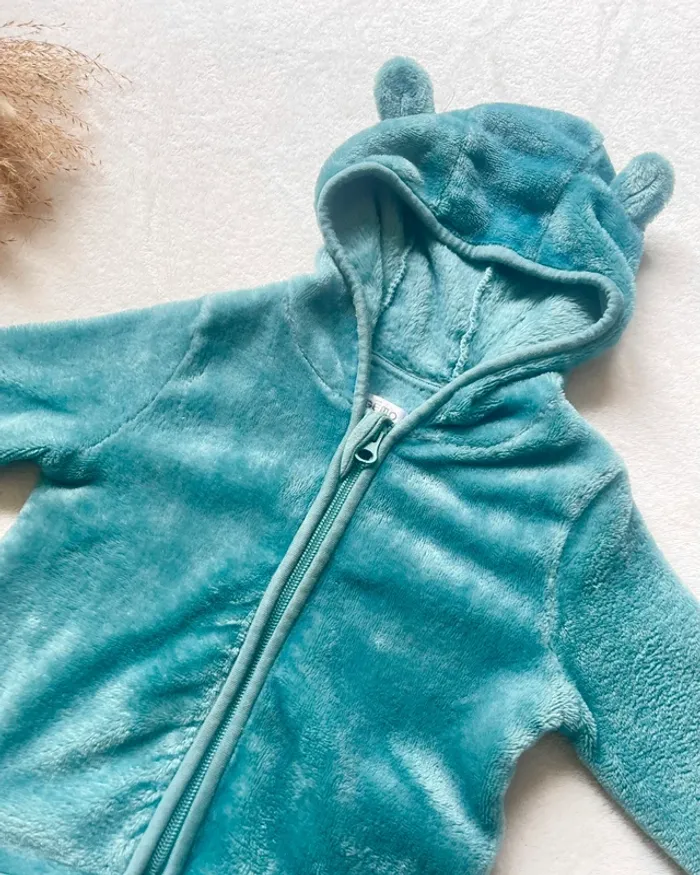 Gilet / veste bleu avec capuche 9 mois - Gémo - photo numéro 2