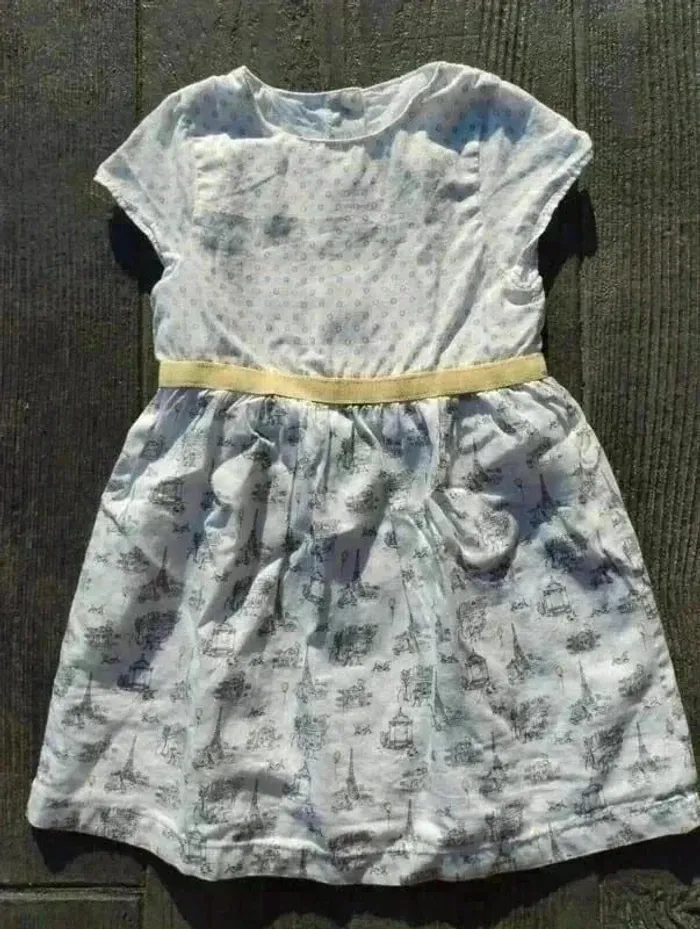 👗 Robe imprimée Paris – Taille 3 ans 🗼💛