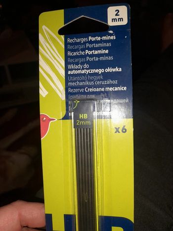 Recharges porte mines x 6 HB 2mm