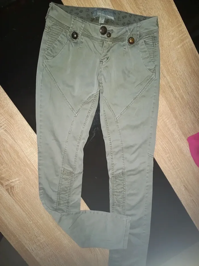 Pantalon fille kaki T.34 - photo numéro 2