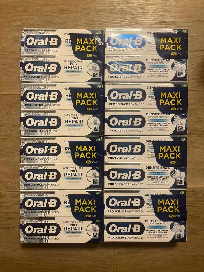 Dentifrice Oral B Blancheur Fraîcheur et Protection au Quotidien (16 tubes)